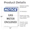 Signmission Gas Meter Enclosed, 12 in W x Rectangle, Vinyl Decal OS-2PACK-NS-D-1218-V-13007 - alternate 2